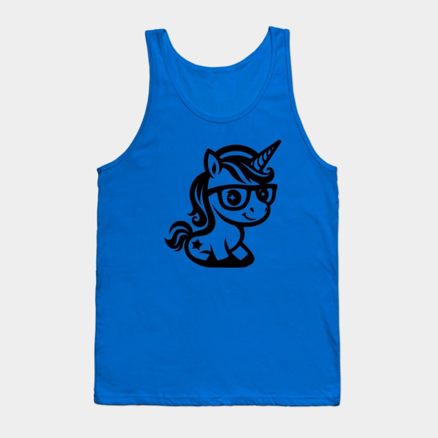 Nerdy Unicorn Tank Top by KayBee Gift Shop